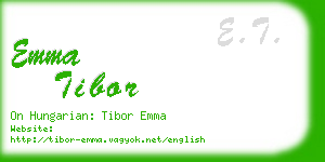 emma tibor business card